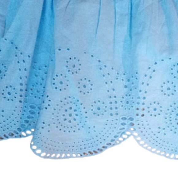 SUNO Pale Blue Boho Lace Top Blouse Size 4 - Picture 2 of 2